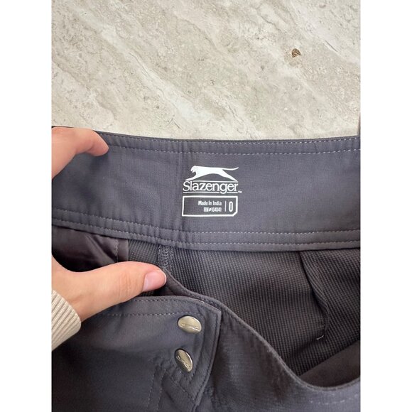 New Slazenger Womens Size 0 Core Hydro-Dry Gray Athletic Shorts Pockets Preppy - Picture 10 of 12
